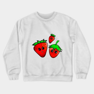 kawaii strawberries Crewneck Sweatshirt